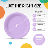 9 In. Lavender Plastic Plates | 8 Count